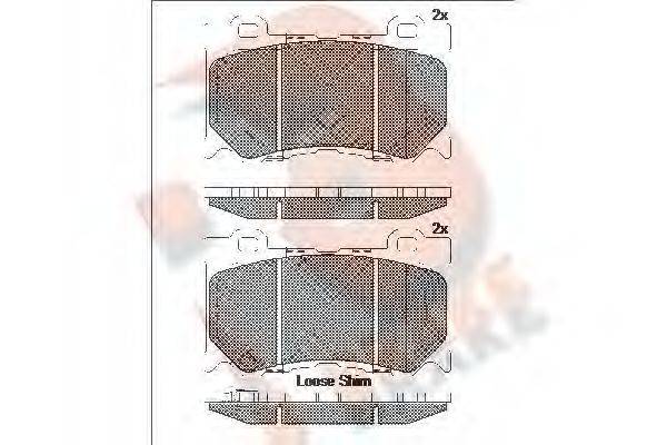 R BRAKE RB2089 Комплект гальмівних колодок, дискове гальмо