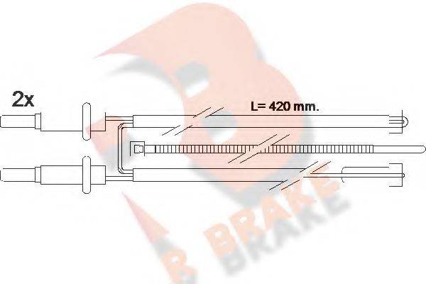 R BRAKE 610114RB Сигналізатор, знос гальмівних колодок