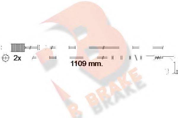 R BRAKE 610542RB Сигналізатор, знос гальмівних колодок