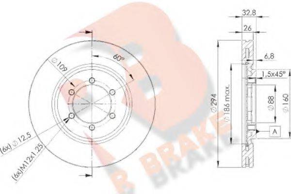 R BRAKE 78RBD28678 гальмівний диск