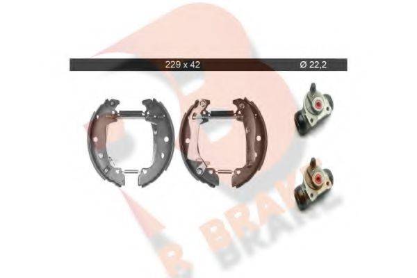 R BRAKE 79RBKT0016 Комплект гальмівних колодок