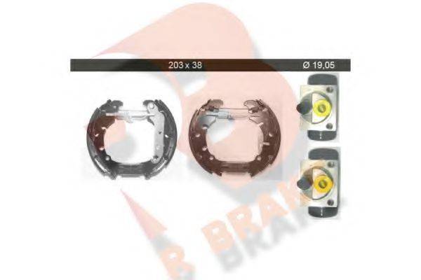 R BRAKE 79RBKT0023 Комплект гальмівних колодок