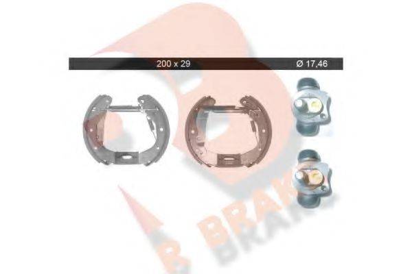 R BRAKE 79RBKT0036 Комплект гальмівних колодок