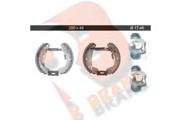 R BRAKE 79RBKT0043 Комплект гальмівних колодок