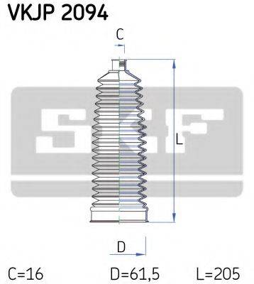 SKF VKJP2094 Комплект пильника, рульове керування