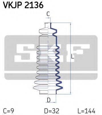 SKF VKJP2136 Комплект пильника, рульове керування