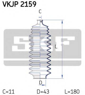 SKF VKJP2159 Комплект пильника, рульове керування