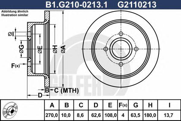 GALFER B1G21002131 гальмівний диск