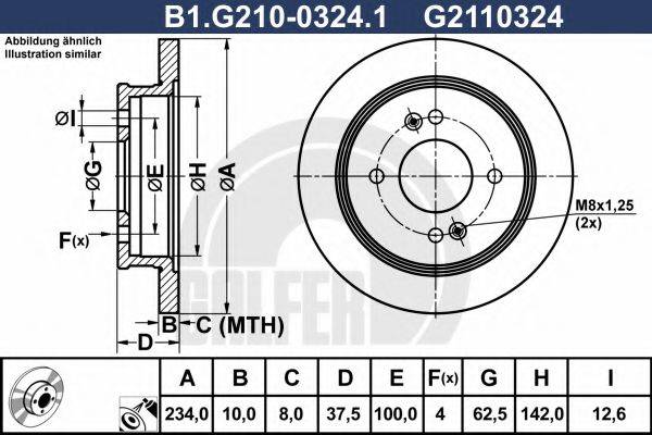 GALFER B1G21003241 гальмівний диск