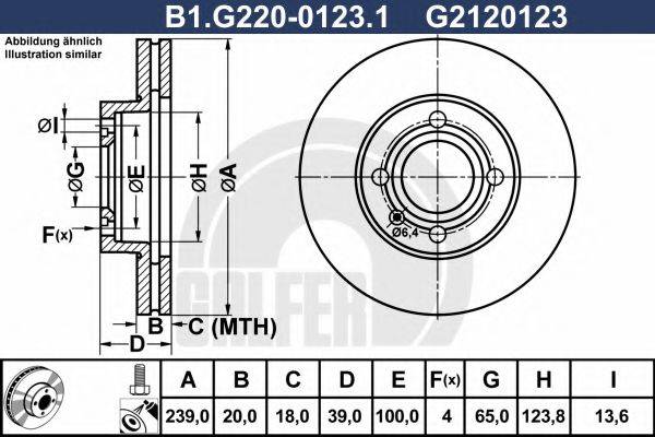 GALFER B1G22001231 гальмівний диск