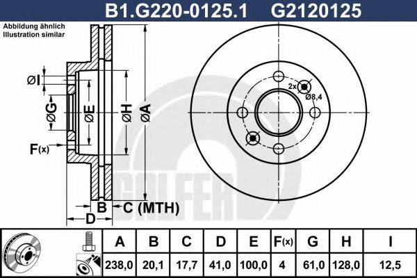 GALFER B1G22001251 гальмівний диск