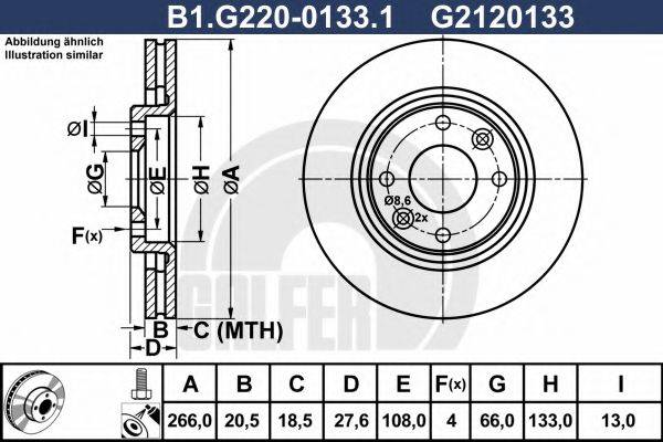 GALFER B1G22001331 гальмівний диск