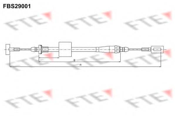 FTE FBS29001 Трос, стоянкова гальмівна система