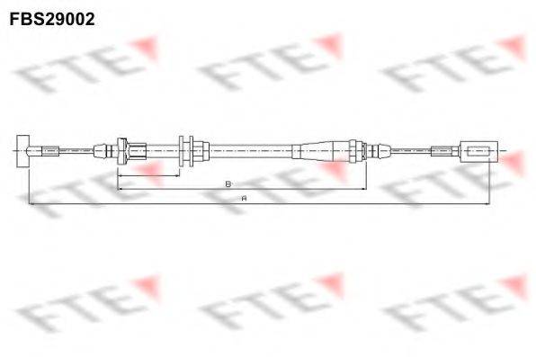 FTE FBS29002 Трос, стоянкова гальмівна система