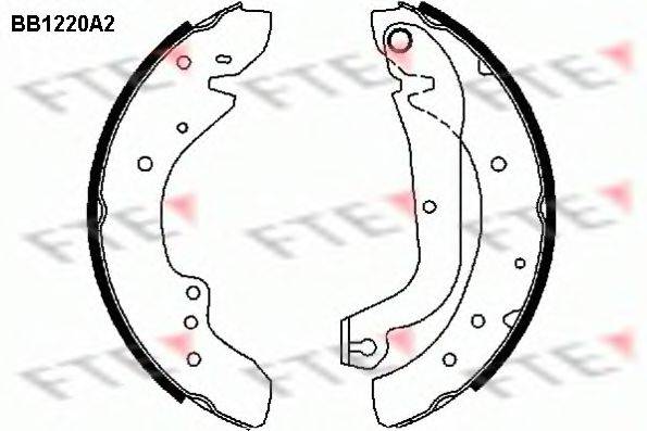 FTE BB1220A2 Комплект гальмівних колодок