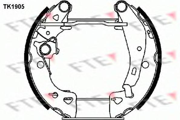 FTE TK1905 Комплект гальмівних колодок