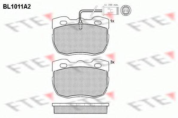 FTE BL1011A2 Комплект гальмівних колодок, дискове гальмо