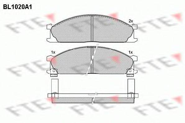 FTE BL1020A1 Комплект гальмівних колодок, дискове гальмо