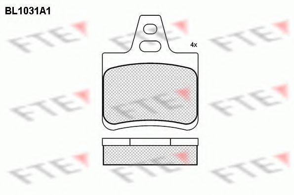 FTE BL1031A1 Комплект гальмівних колодок, дискове гальмо