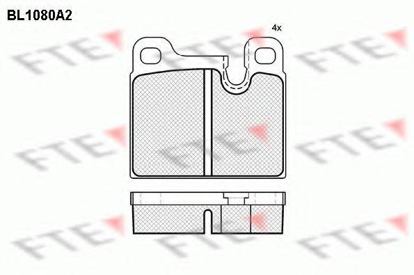 FTE BL1080A2 Комплект гальмівних колодок, дискове гальмо