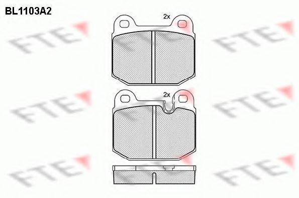 FTE BL1103A2 Комплект гальмівних колодок, дискове гальмо