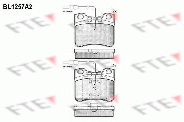 FTE BL1257A2 Комплект гальмівних колодок, дискове гальмо