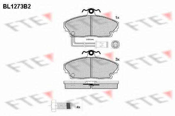 FTE BL1273B2 Комплект гальмівних колодок, дискове гальмо