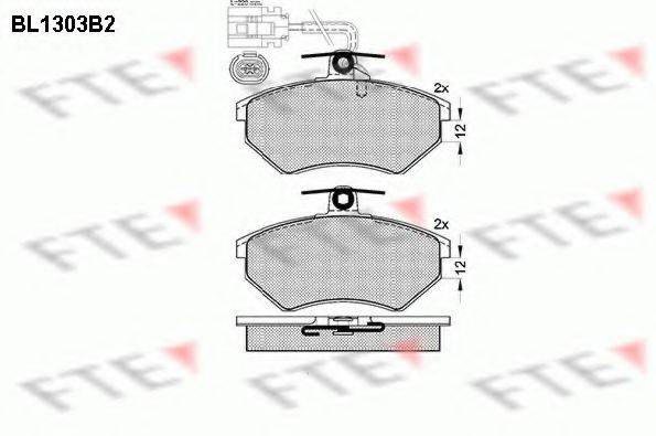 FTE BL1303B2 Комплект гальмівних колодок, дискове гальмо