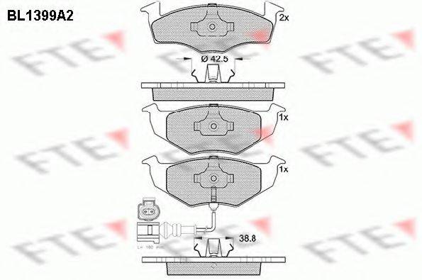 FTE BL1399A2 Комплект гальмівних колодок, дискове гальмо