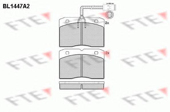 FTE BL1447A2 Комплект гальмівних колодок, дискове гальмо