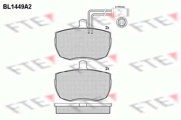 FTE BL1449A2 Комплект гальмівних колодок, дискове гальмо