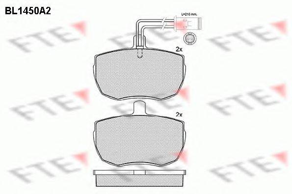 FTE BL1450A2 Комплект гальмівних колодок, дискове гальмо