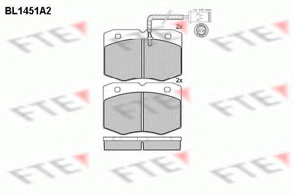 FTE BL1451A2 Комплект гальмівних колодок, дискове гальмо