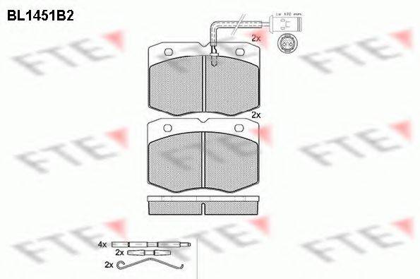 FTE BL1451B2 Комплект гальмівних колодок, дискове гальмо