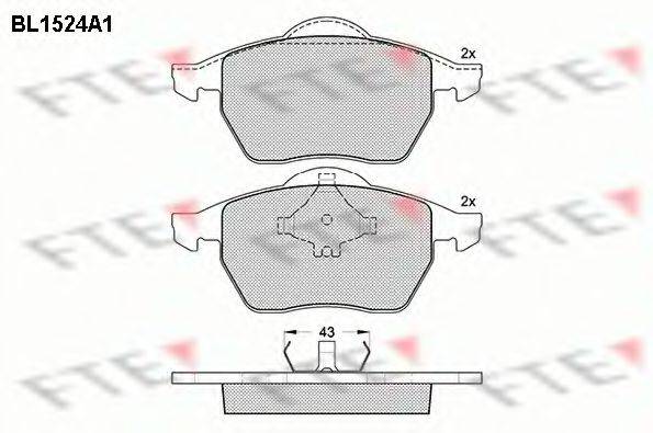 FTE BL1524A1 Комплект гальмівних колодок, дискове гальмо