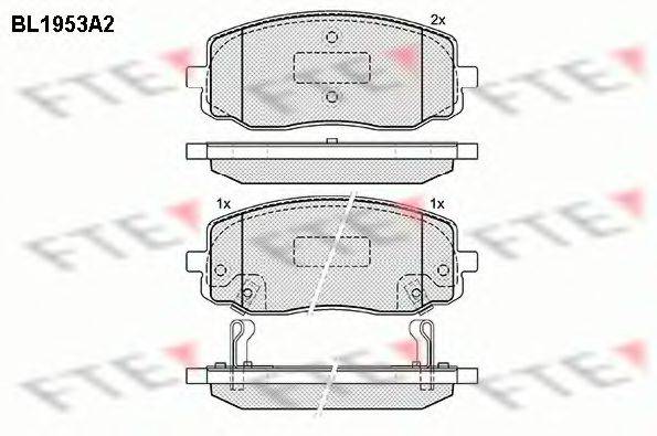 FTE BL1953A2 Комплект гальмівних колодок, дискове гальмо