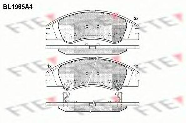 FTE BL1965A4 Комплект гальмівних колодок, дискове гальмо