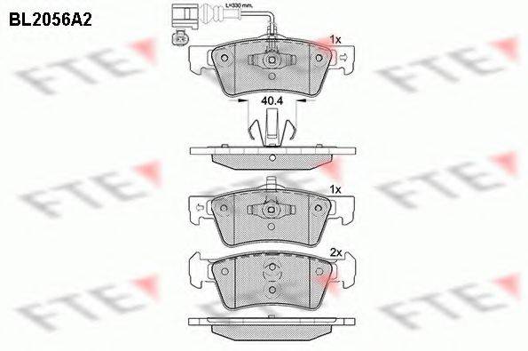 FTE BL2056A2 Комплект гальмівних колодок, дискове гальмо