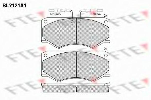 FTE BL2121A1 Комплект гальмівних колодок, дискове гальмо