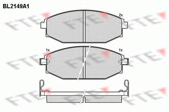 FTE BL2149A1 Комплект гальмівних колодок, дискове гальмо