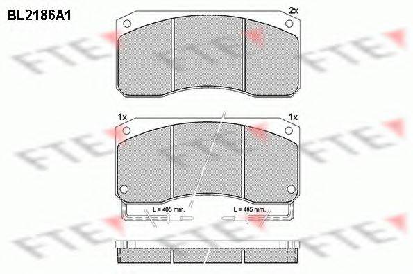 FTE BL2186A1 Комплект гальмівних колодок, дискове гальмо