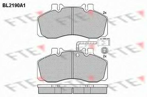 FTE BL2190A1 Комплект гальмівних колодок, дискове гальмо