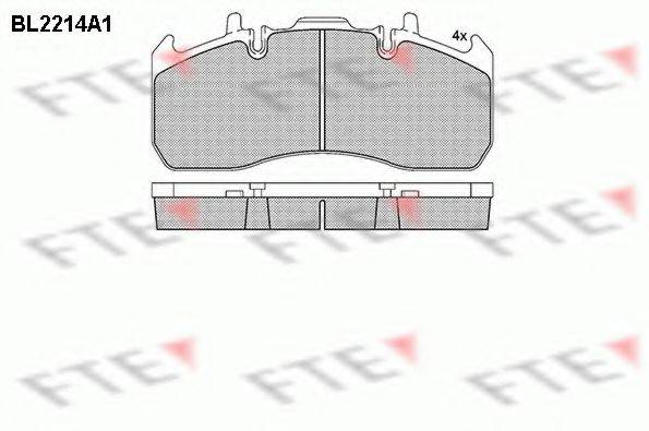 FTE BL2214A1 Комплект гальмівних колодок, дискове гальмо