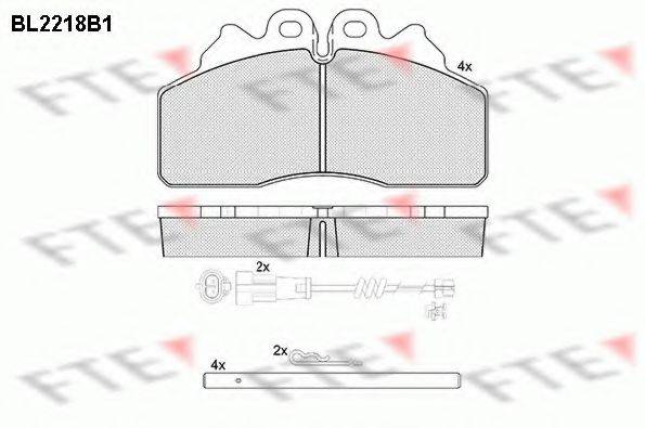 FTE BL2218B1 Комплект гальмівних колодок, дискове гальмо