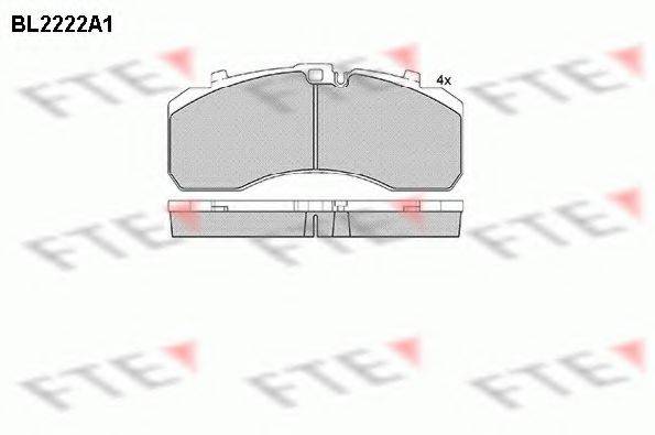 FTE BL2222A1 Комплект гальмівних колодок, дискове гальмо