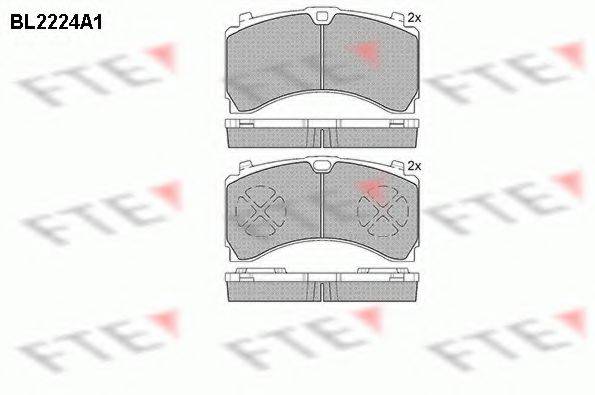 FTE BL2224A1 Комплект гальмівних колодок, дискове гальмо