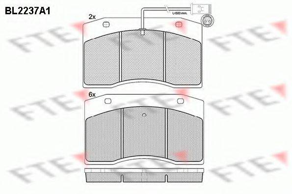 FTE BL2237A1 Комплект гальмівних колодок, дискове гальмо