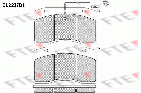 FTE BL2237B1 Комплект гальмівних колодок, дискове гальмо