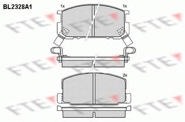 FTE BL2328A1 Комплект гальмівних колодок, дискове гальмо