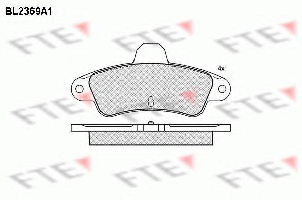 FTE BL2369A1 Комплект гальмівних колодок, дискове гальмо